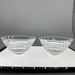 Crystal Vtg Paul Sebastian Design Candleholder Set OG box Made in France